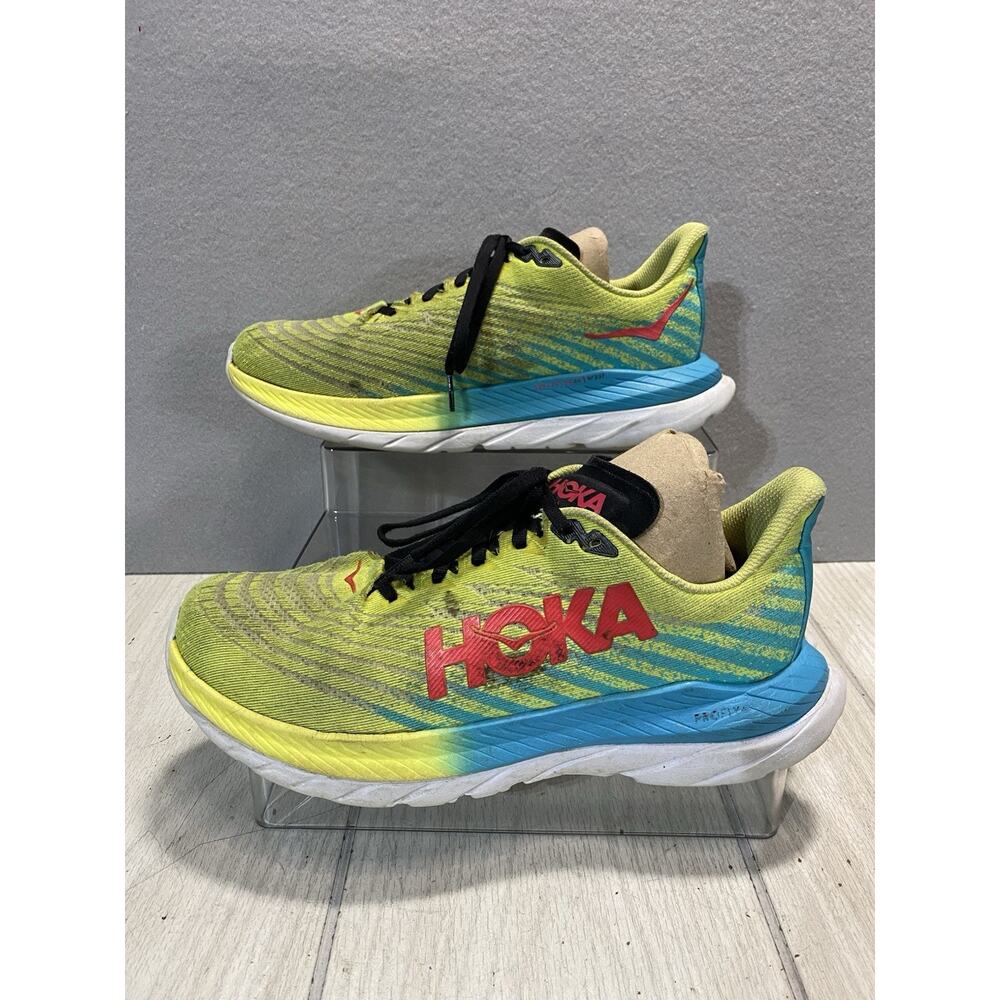 Hoka One One W Mach 5 Men's Yellow Multi Sneaker Size 8.5B